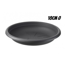 PLATO PARA MACETA 18CM ANTRACITA ARTPLAST