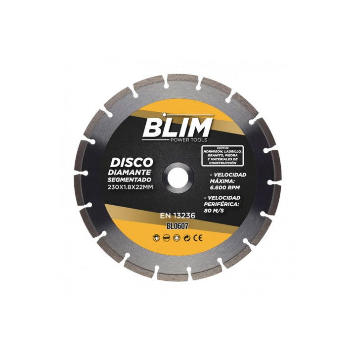 DISCO DIAMANTE SEGMENTADO 230X1.8X22MM BLIM