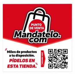 CARTEL PUNTO DE VENTA MANDATELO.COM 280X280MM