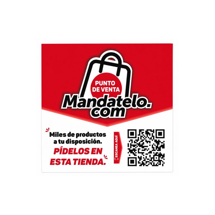 CARTEL PUNTO DE VENTA MANDATELO.COM 280X280MM