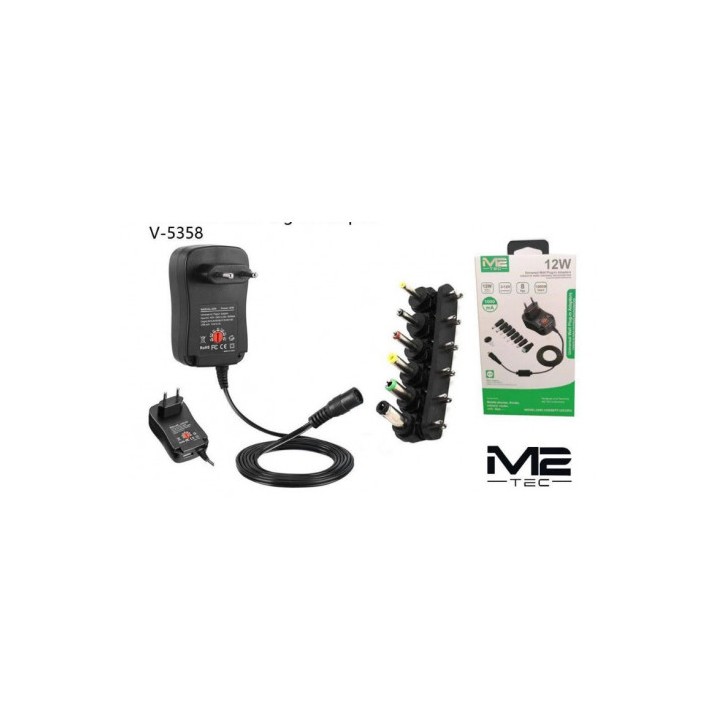 CARGADOR UNIVERSAL PARA DISPOSITIVOS ELECTRONICOS 3-12V 12W M2