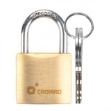 CANDADO DE LATÓN 40MM 2 LLAVES CROMAD