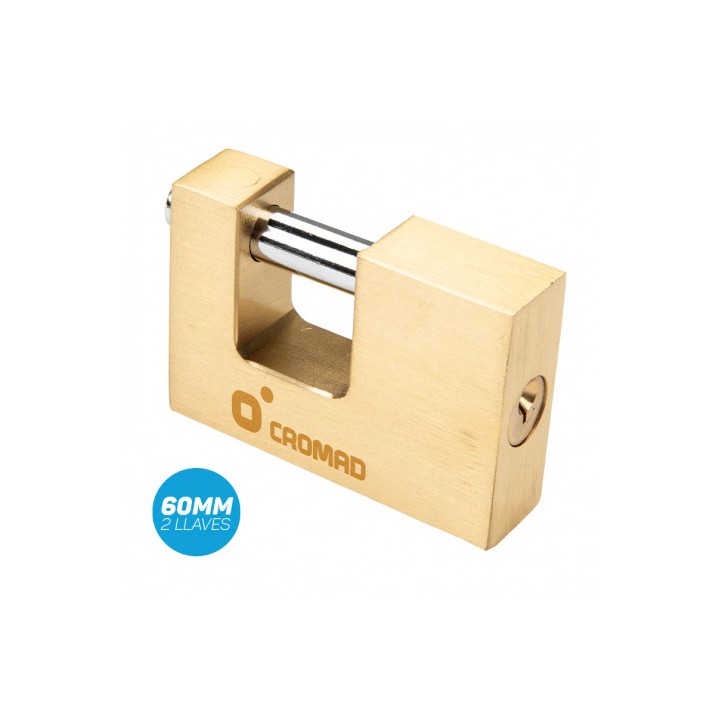 CANDADO ANTIPALANCA 60MM 2 LLAVES CROMAD