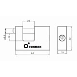 CANDADO ANTIPALANCA 60MM 2 LLAVES CROMAD