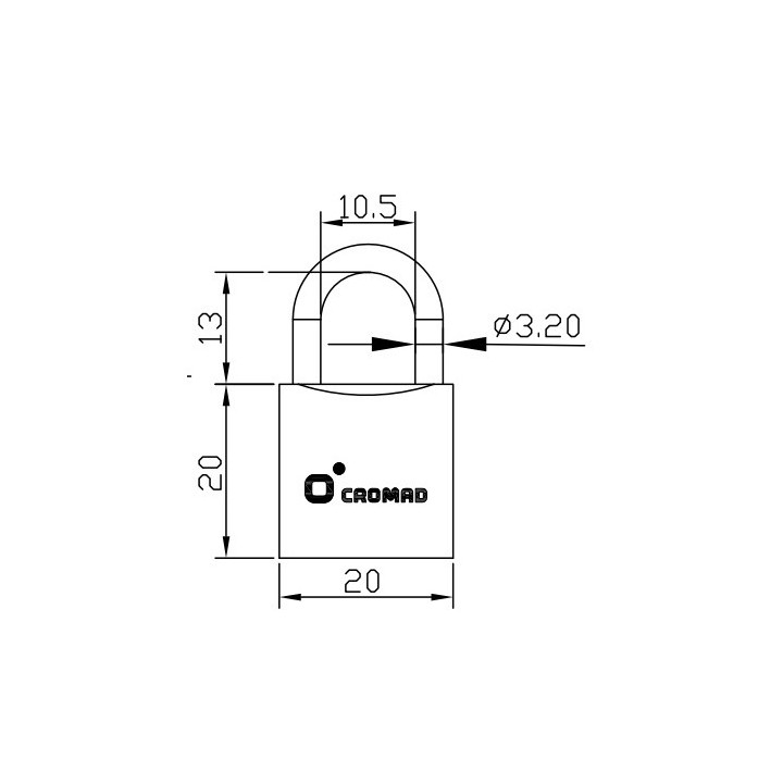 PACK 2 CANDADOS DE LATÓN 20MM 4 LLAVES CROMAD