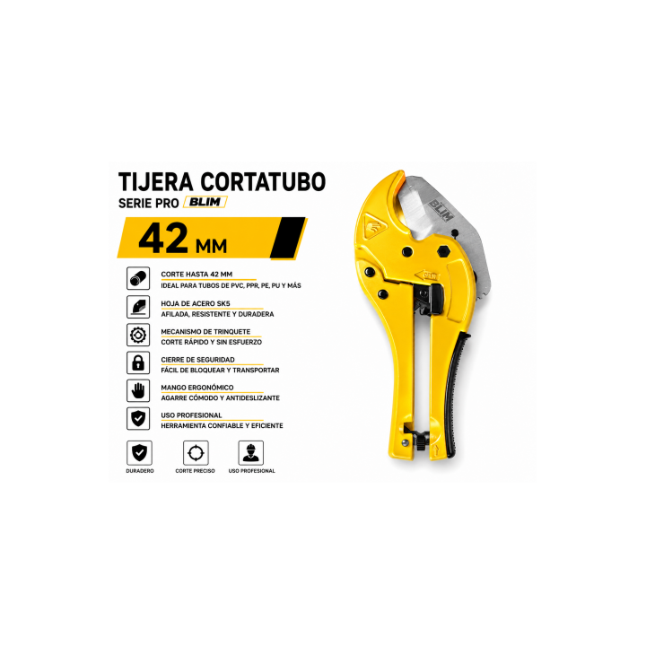 TIJERA CORTATUBO 42MM. SERIE PRO BLIM
