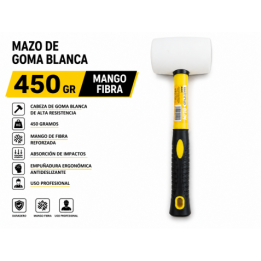 MAZO DE GOMA BLANCO 450GR. MANGO FIBRA BLIM
