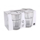 SET 4 VASOS VIDRIO 365CC ARAS LAV