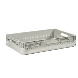 CAJA INDUSTRIAL PERFORADA 60X40H 12CM GRIS ARTPLAST