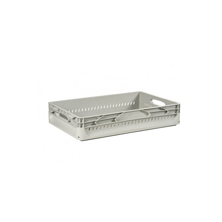 CAJA INDUSTRIAL PERFORADA 60X40H 12CM GRIS ARTPLAST
