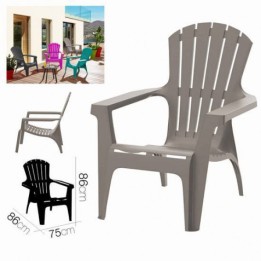SILLA DE JARDIN PLASTICA DOLOMITI 75X86X86 TOPO