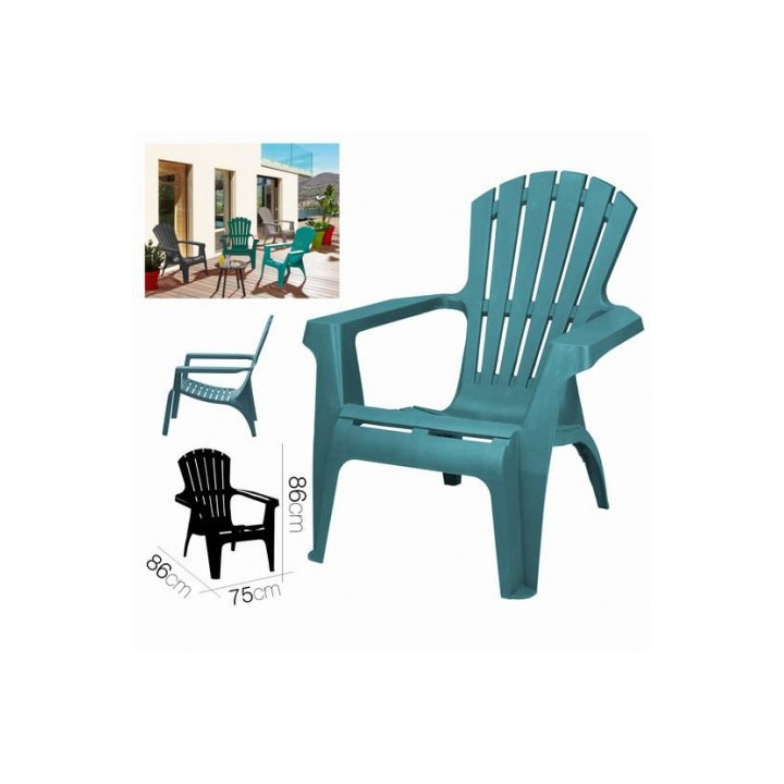 SILLA DE JARDIN PLASTICA DOLOMITI 75X86X86 AGUAMARINA