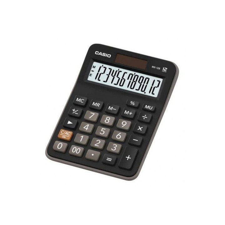 CALCULADORA ESCRITORIO PEQUEÑA 12 DIGITOS NEGRA MX-12B CASIO