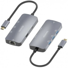 DOCKING HUB USB TIPO-C ASUC-6P019-GR AISENS