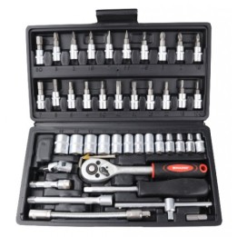 MALETIN HERRAMIENTAS C.V. 46 PIEZAS 1/4" MADER
