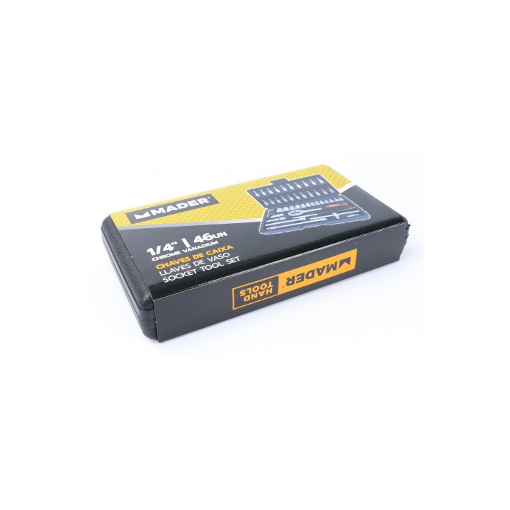 MALETIN HERRAMIENTAS C.V. 46 PIEZAS 1/4" MADER