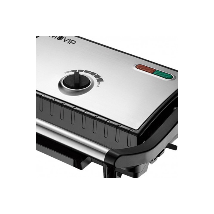 SANDWICHERA INOX GRILL 1500W TEMPERATURA REGULABLE MUVIP