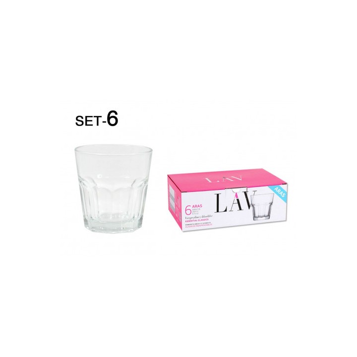 SET 6 VASOS VINO 200CC ARAS