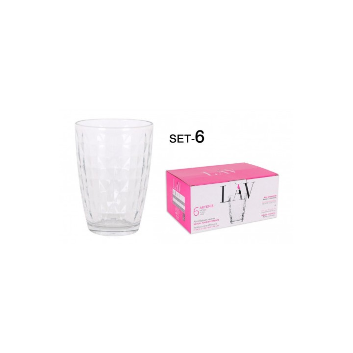SET 6 VASOS CRISTAL 415CC NEW ARTEMIS