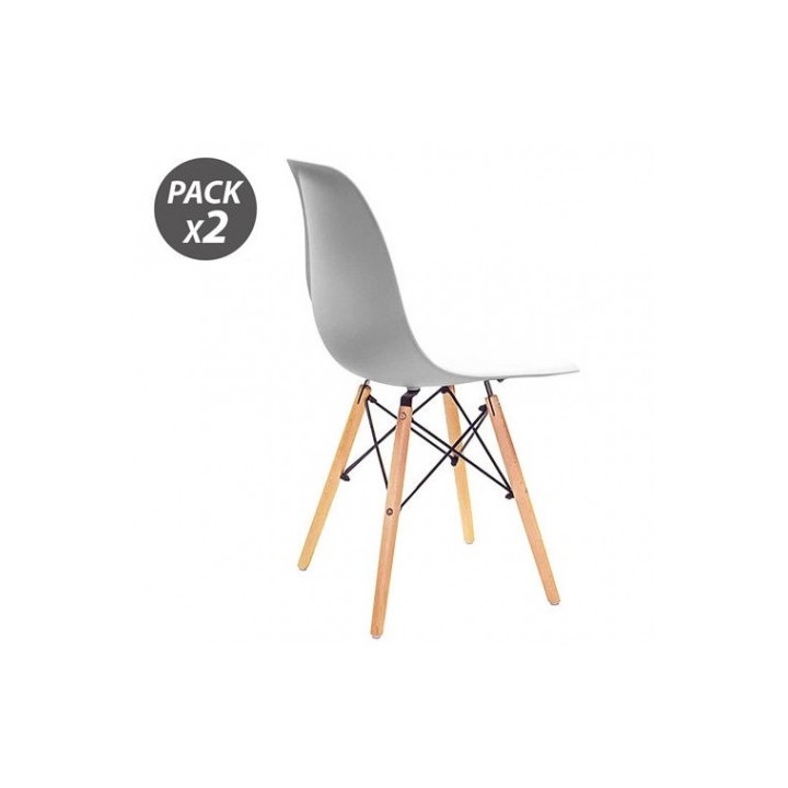 PACK 2 SILLAS DESIGN D100 BLANCAS MUVIP