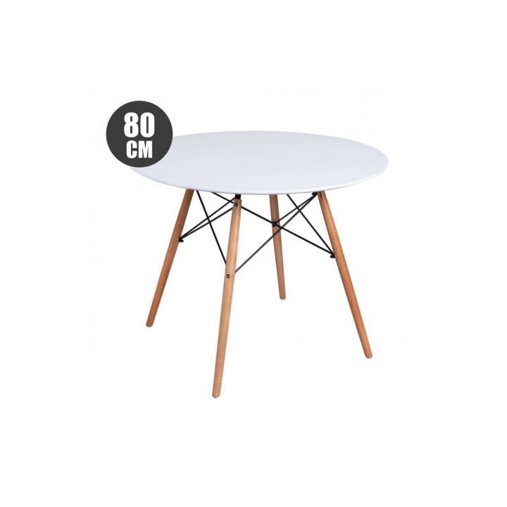 MESA REDONDA DESIGN D500 80CM BLANCA MUVIP