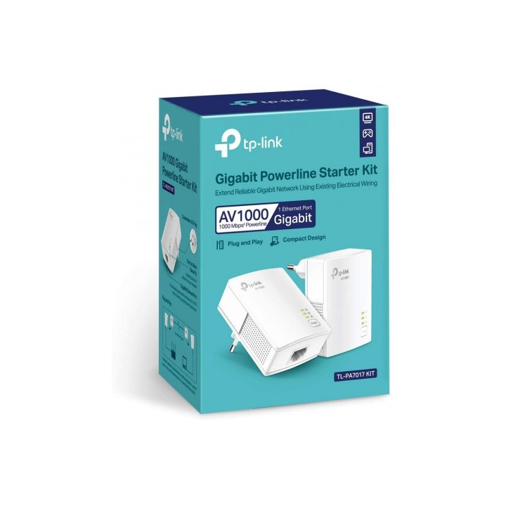 KIT ADAPTADORES PLC POWERLINE GIBABIT TL-PA7017KIT