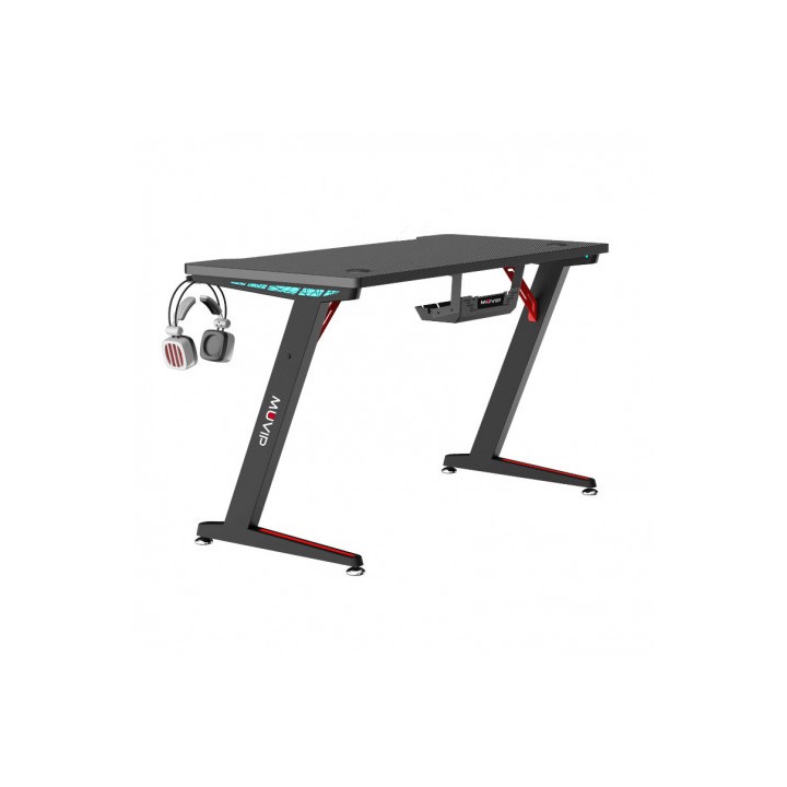 MESA GAMING PRO300 FIBRA CARBONO LUZ RGB MUVIP