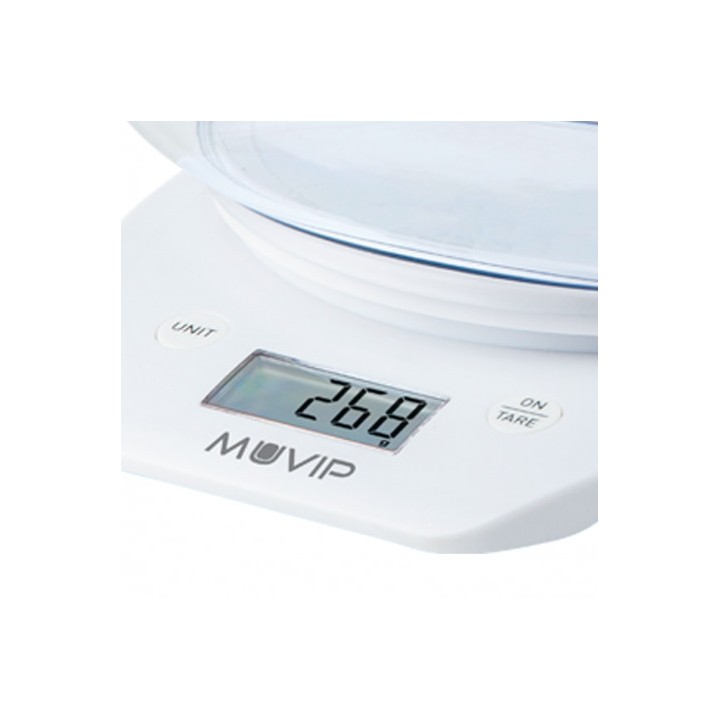 BASCULA DE COCINA DIGITAL CON BOL GRADUACION 0.1G MUVIP