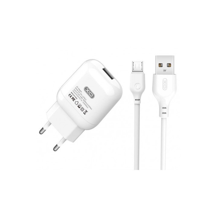PACK CARGADOR CORRIENTE L37 2.1A + CABLE MICRO USB XO