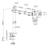 SOPORTE DE MESA 1 MONITOR 13"-32" CROMAD