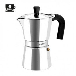 CAFETERA VITRO EXPRES 6 TAZAS ALUMINIO ANTIADHERENTE CALDERIN SIN CANTOS