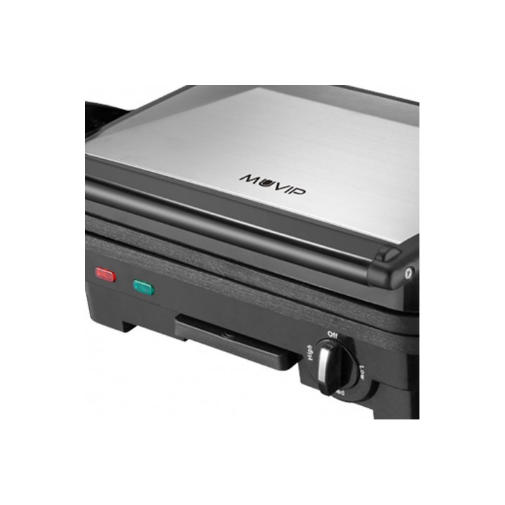 SANDWICHERA INOX 1800W 180º PLACAS REVERSIBLES MUVIP