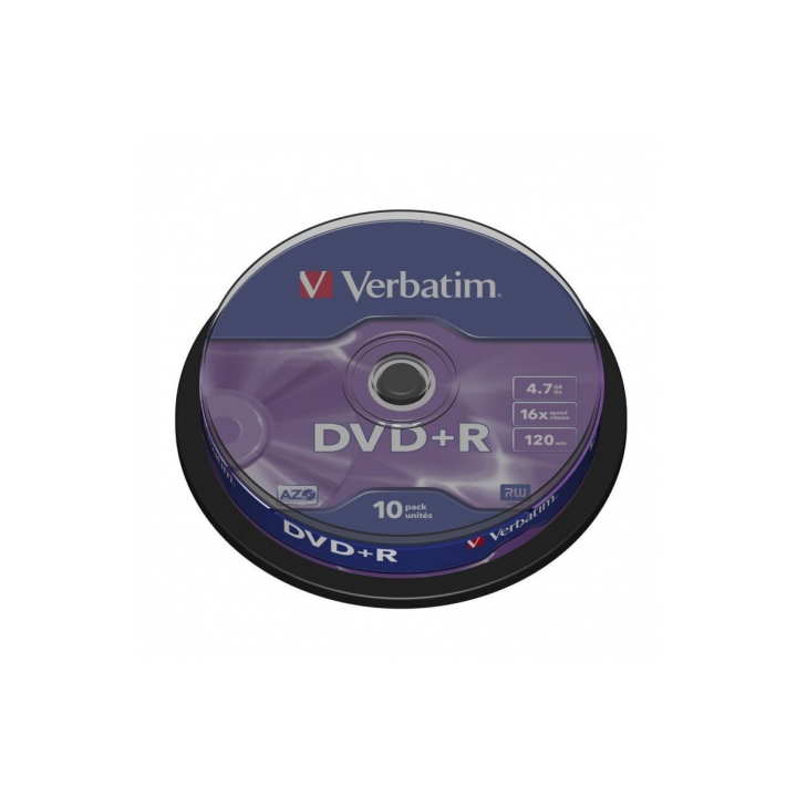 TARRINA 10 UNIDADES DVD+R VERBATIM 16X ADVANCED