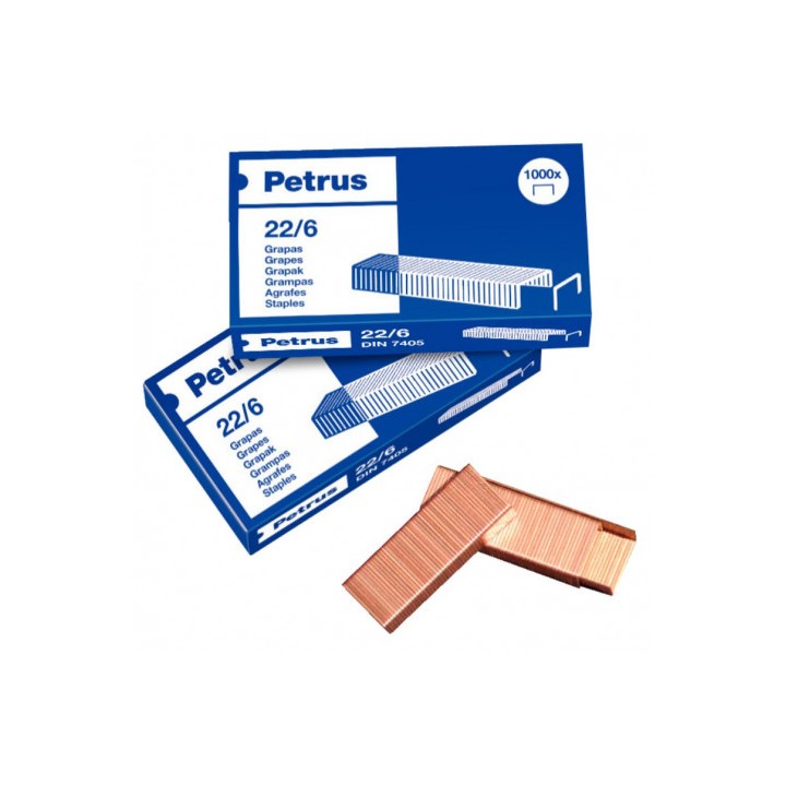 GRAPAS 22/6 CAJA 1000 UNIDADES PETRUS - ESSELTE
