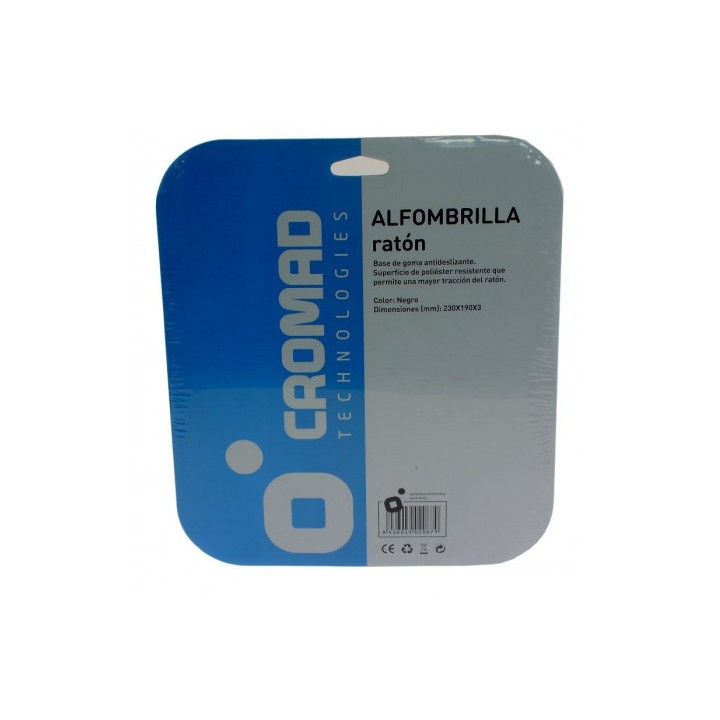 ALFOMBRILLA RATÓN NEGRO CROMAD