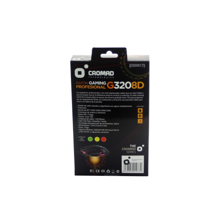 RATON GAMING G320 8D PROFESIONAL CROMAD
