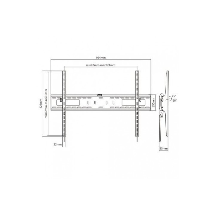 SOPORTE DE PARED TV LED LCD 60"-100" CROMAD