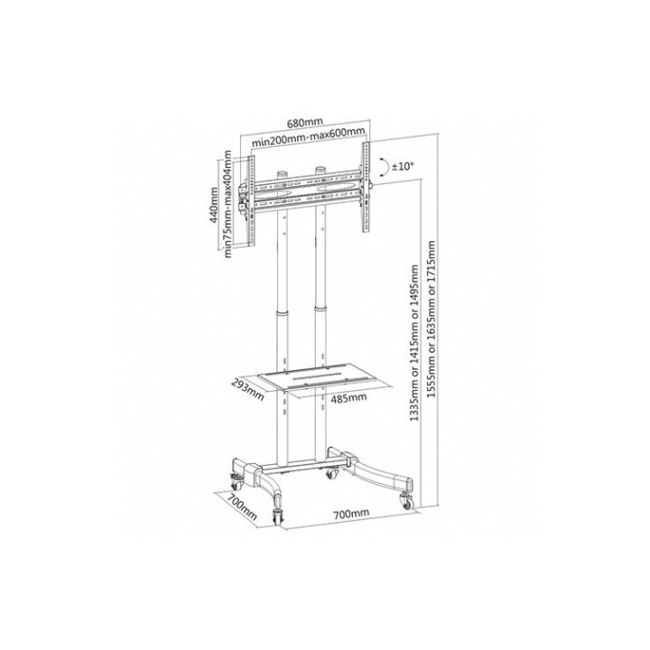 SOPORTE DE SUELO TV 37" - 70" CROMAD