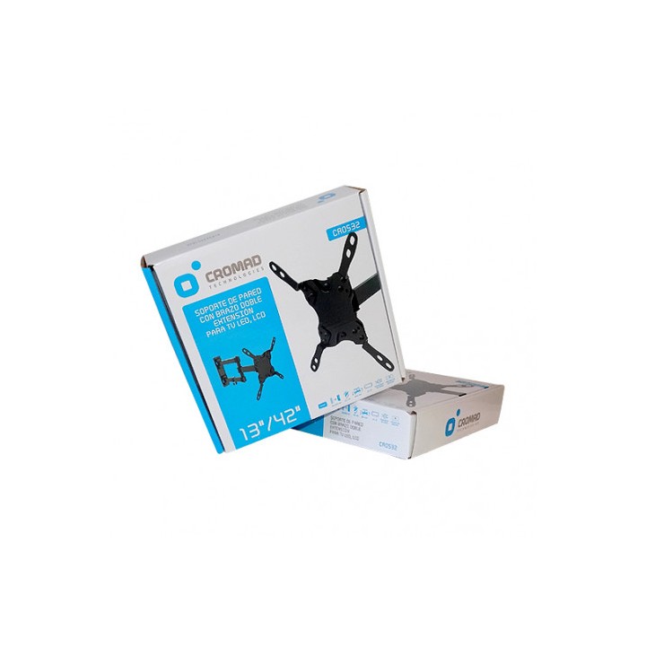 SOPORTE CON BRAZO TV 13"-42" DOBLE EXTENSION CROMAD