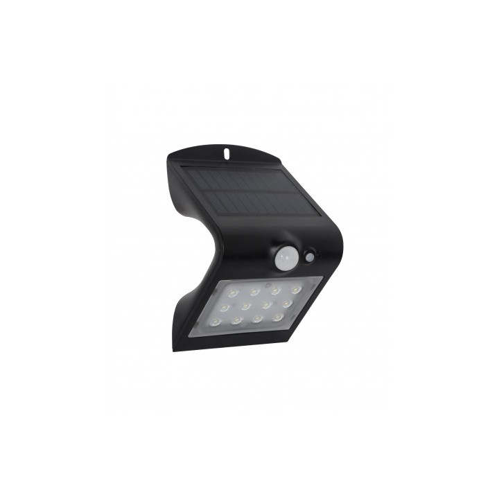 APLIQUE LED SOLAR 1.5W 220LM DOBLE ILUMINACIÓN NEGRO ELBAT