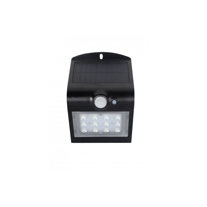 APLIQUE LED SOLAR 1.5W 220LM DOBLE ILUMINACIÓN NEGRO ELBAT