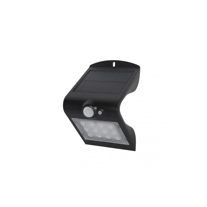 APLIQUE LED SOLAR 1.5W 220LM DOBLE ILUMINACIÓN NEGRO ELBAT