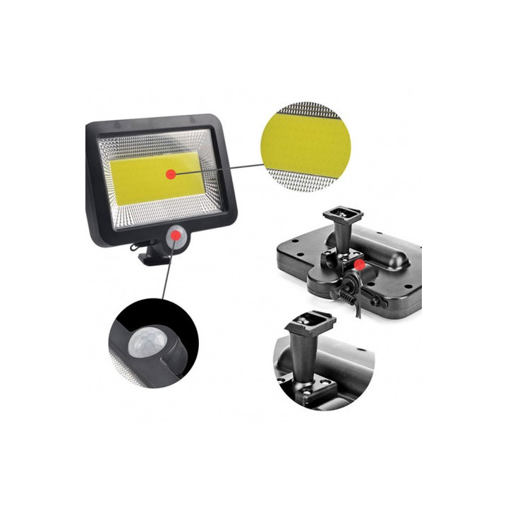 FOCO SOLAR CON SENSOR + MANDO 1000LM ELBAT