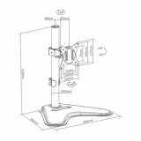 SOPORTE DE MESA CON BASE PARA 1 MONITOR 17"-32" CROMAD