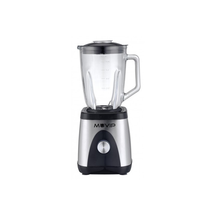 BATIDORA INOXIDABLE VASO CRISTAL 1300W 1.5 LITROS MUVIP