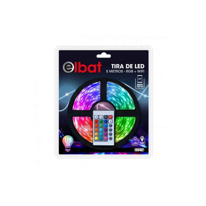 TIRA DE LED 12V 5 METROS RGB WIFI ELBAT