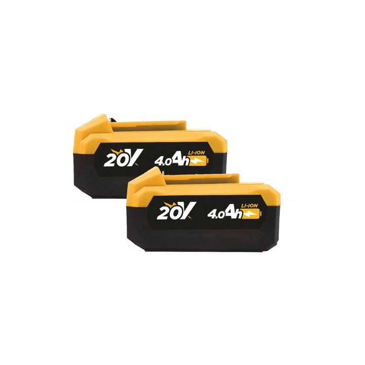 PACK 20V TALADRO PERCUTOR+RADIAL S/CARBONES | 2 X 4AH | CAJA ALUMINIO BLIM