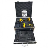 PACK 20V TALADRO PERCUTOR+RADIAL S/CARBONES | 2 X 4AH | CAJA ALUMINIO BLIM