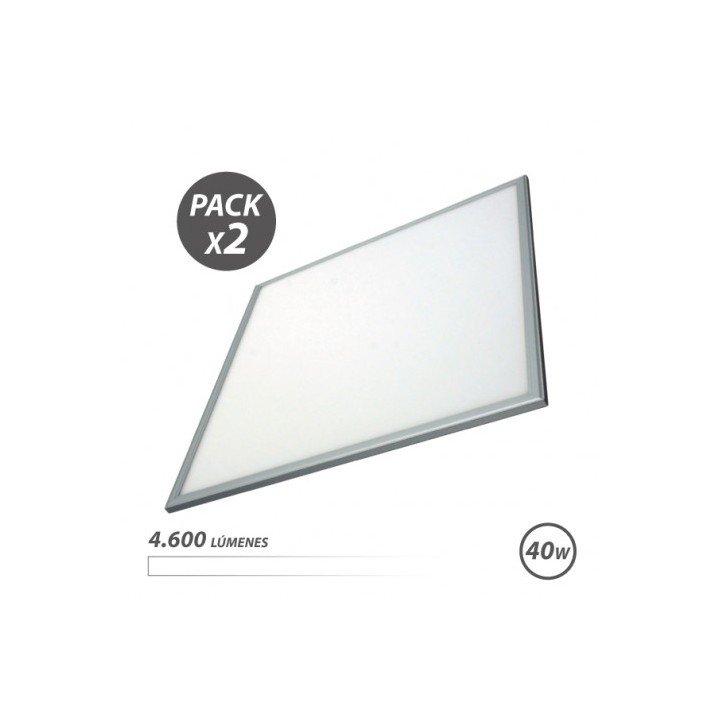 PACK 2 PANELES LED 60X60 40W 4600LM LUZ BLANCA ELBAT