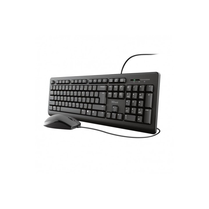 TECLADO+RATON USB TRUST TKM-250 SILENCIOSO Y REST A LIQUIDOS